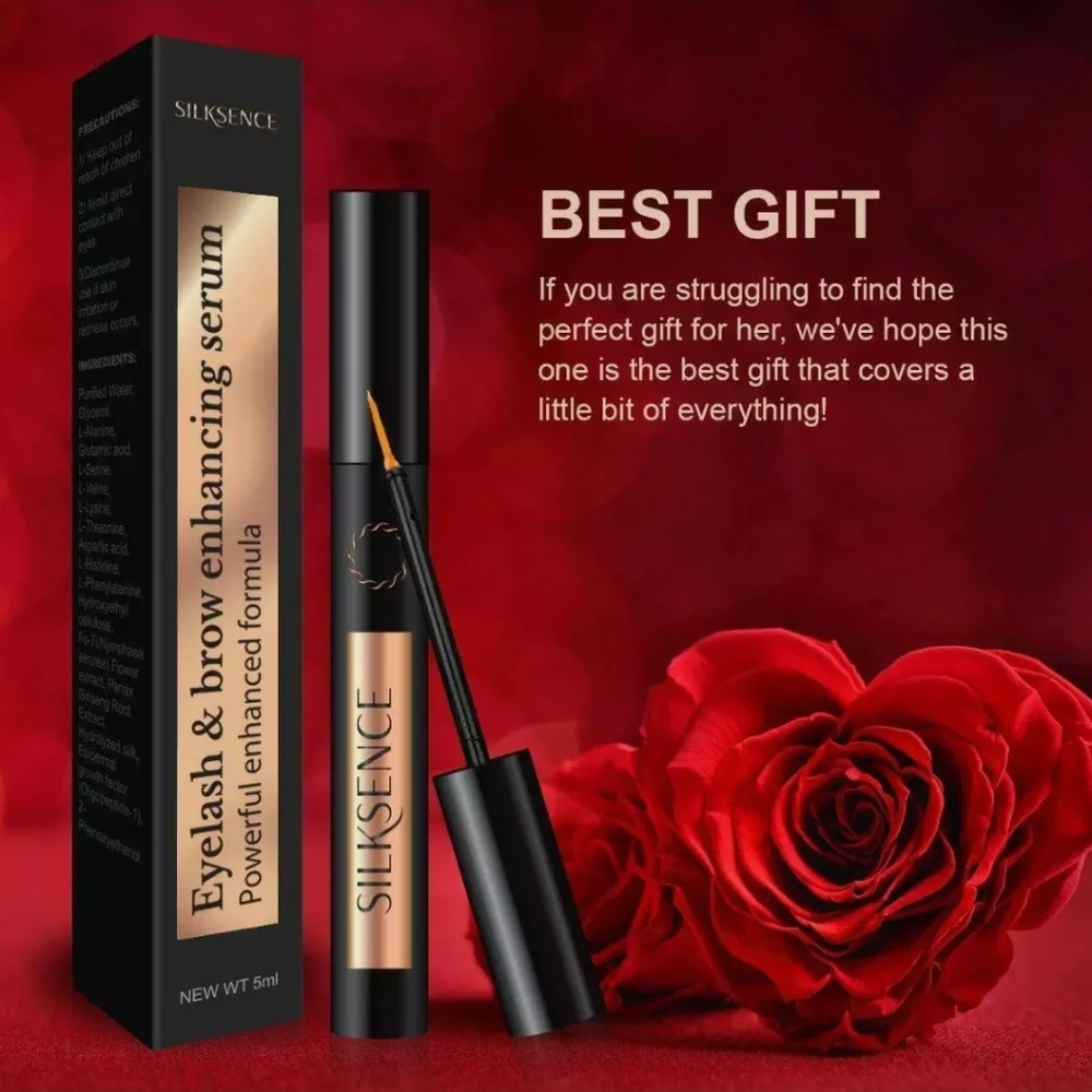 Silksence Eyelash Growth Serum for Lash and Brow Irritation Free Formula (5ML)